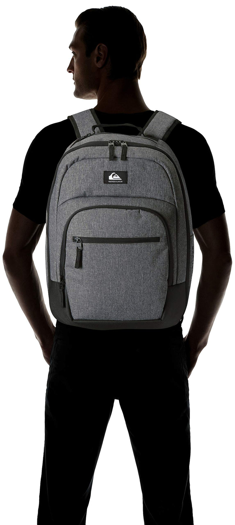 Quiksilver Men's SCHOOLIE Cooler II Backpack, Light Grey Heather, 1SZ - backpacks4less.com