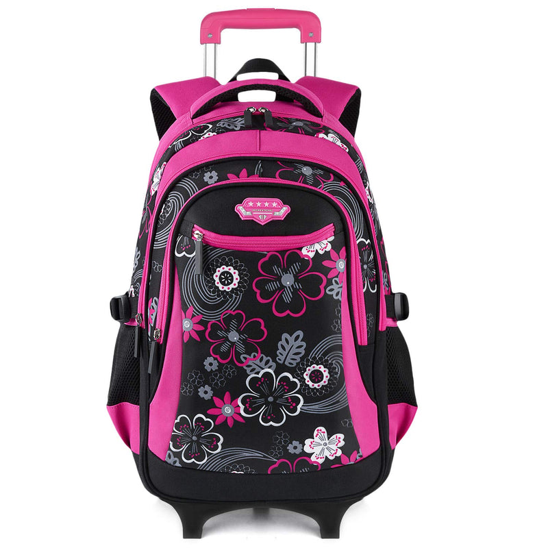 Rolling Backpack for Girls， Fanspack Wheeled Backpack for Girls Backpack with Wheels Rolling Backpack for School - backpacks4less.com