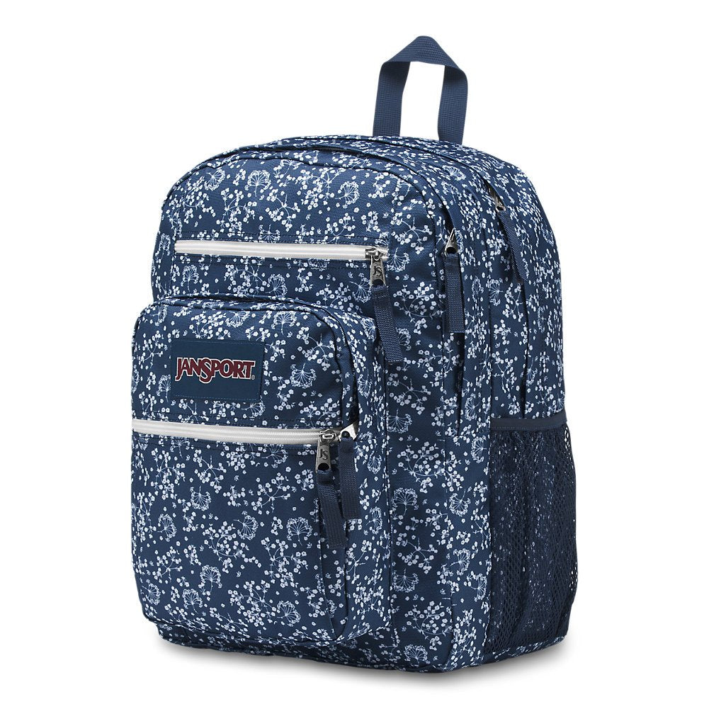 JanSport Big Student Backpack - Navy Field Floral - Oversized - backpacks4less.com