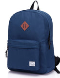 Lightweight Backpack for School, VASCHY Classic Basic Water Resistant Casual Daypack for Travel with Bottle Side Pockets (Navy) - backpacks4less.com