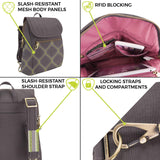 Travelon Anti-theft Signature Slim Backpack, Sable - backpacks4less.com
