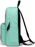 Lightweight Backpack for School, VASCHY Classic Basic Water Resistant Casual Daypack for travel with Bottle Side Pockets (Aqua) - backpacks4less.com