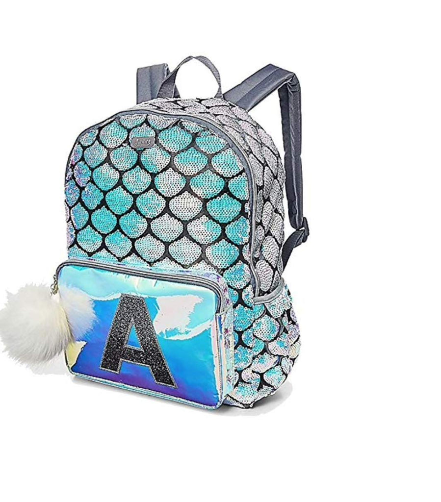 Justice Mermaid School Backpack initial Letter (O) - backpacks4less.com