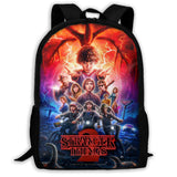 Stranger Things Pattern Backpack, Lightweight Multi-Function College School laptop Bookbag Red Blue Black