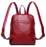 Coolcy Hot Style Women Real Genuine Leather Backpack Fashion Bag (Wine) - backpacks4less.com