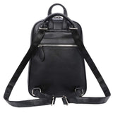 Heshe Women's Casual Leather Backpack Daypack for Ladies (PU-Black) - backpacks4less.com