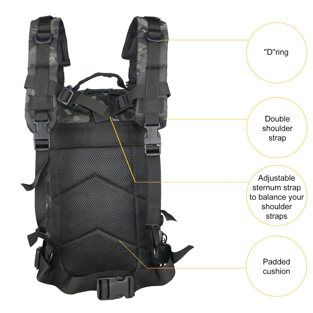 Small Military Tactical Backpack 30L Assault Backpack Tactical Bag Bla backpacks4less