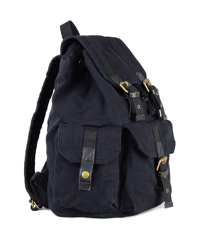 Gootium 21101GRY-S Specially High Density Thick Canvas Backpack Rucksack, Black Small Size - backpacks4less.com