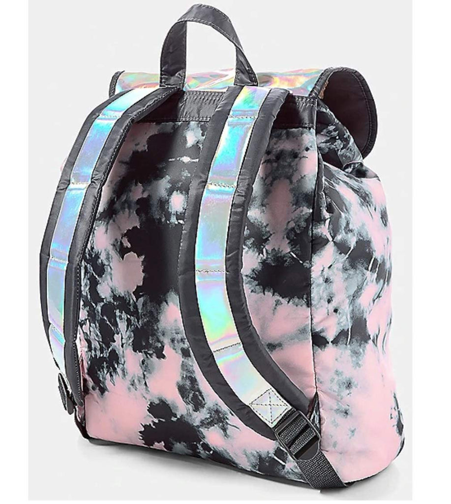 Justice Girls Pink Holo Dye Effect Rucksack Backpack