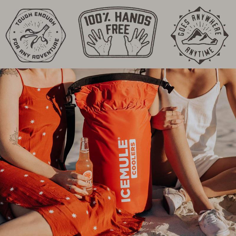 IceMule Classic Insulated Backpack Cooler Bag - Hands-Free, Collapsible, and Waterproof, This Portable Cooler is an Ideal Sling Backpack for Hiking, The Beach, Picnics and Camping-Small, Crimson - backpacks4less.com