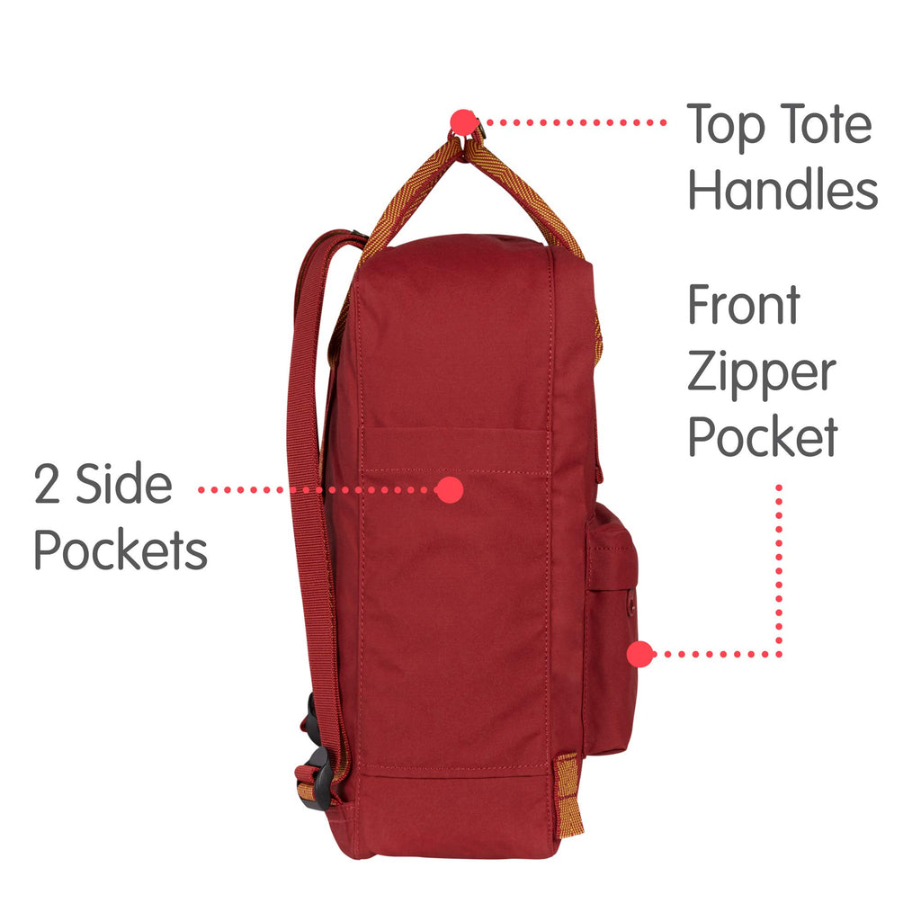 Fjallraven - Kanken Classic Backpack for Everyday, Ox Red/Goose Eye - backpacks4less.com