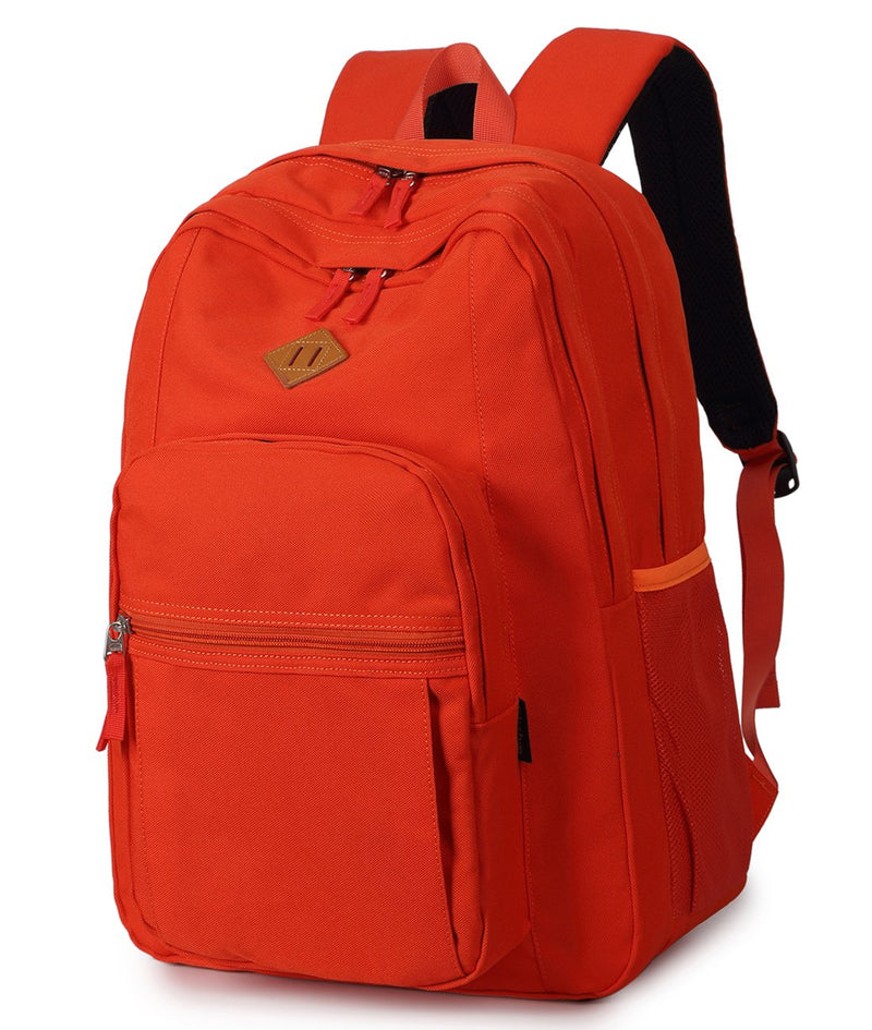 Abshoo Classical Basic Womens Travel Backpack For College Men Water Resistant Bookbag (Orange) - backpacks4less.com