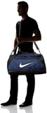 Nike Brasilia Training Duffel Bag, Versatile Bag with Padded Strap and Mesh Exterior Pocket, Medium, Midnight Navy/Black/White - backpacks4less.com