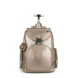 Kipling Alcatraz II Metallic Large Rolling Laptop Backpack Metallic Pewter