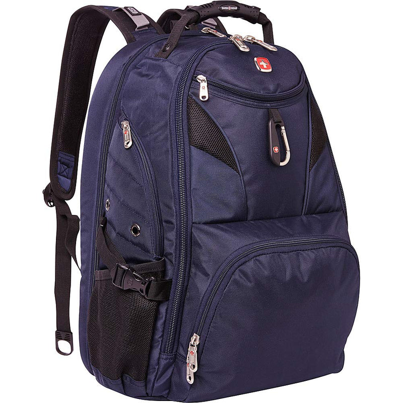 SwissGear Travel Gear Lightweight Bungee Backpack (Black Navy) - backpacks4less.com