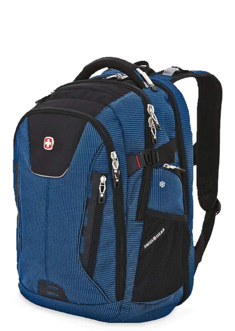 SWISSGEAR 5358 Ultimate Protection USB TSA Friendly Scansmart Laptop Backpack and Cable Lock Bundle-Blue - backpacks4less.com