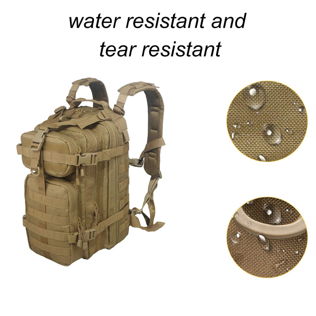 Tan Military Rucksack Small Military Tactical Backpack 30L Assault Backpack Tactical Bag Tan ...