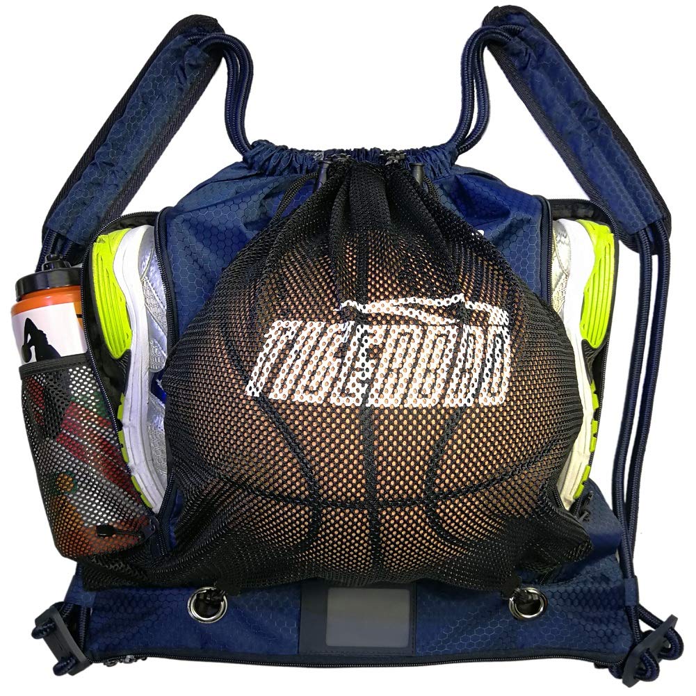 Sports Bag With Shoe Compartment Ball Holder WOLT Large Sports Backpack - Basketball Bag With Separate Shoe Compartment & Ball Holder For Soccer, Volleyball, Gym & Travel Gym Backpack With Shoe Compartment