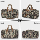 Plambag Canvas Duffle Bag for Travel, 50L Duffel Overnight Weekend Bag(Camouflage) - backpacks4less.com