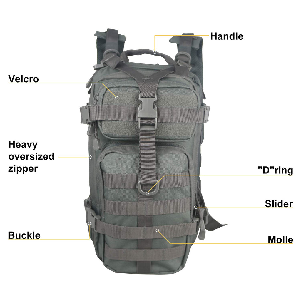 Small Military Tactical Backpack 30L Assault Backpack Tactical Bag Gre ...