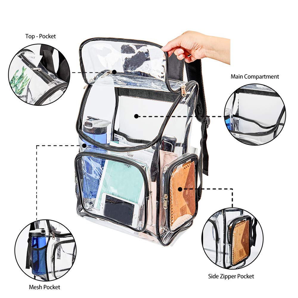 Pvc Work Backpack Heavy Duty Clear Backpack Security Transparent PVC Backpack for Work ...