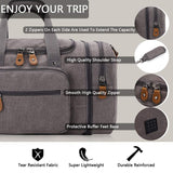 Plambag Canvas Duffle Bag for Travel, 50L Duffel Overnight Weekend Bag(Gray) - backpacks4less.com