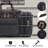 Plambag Canvas Duffle Bag for Travel, 50L Duffel Overnight Weekend Bag(Dark Gray) - backpacks4less.com