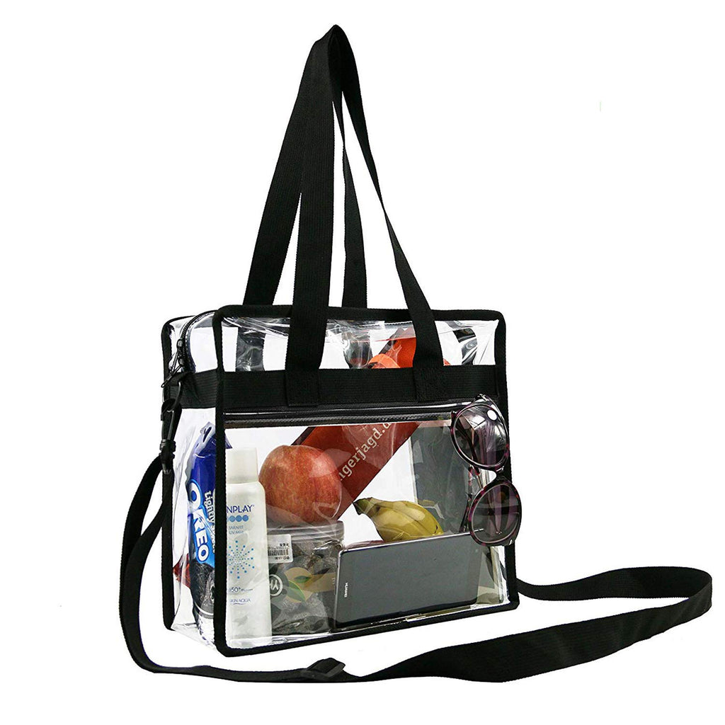BeeGreen Stadium Clear Bags w Front Pocket and Adjustable Shoulder Car ...