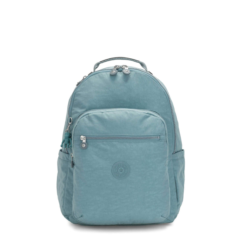 Kipling Seoul Large 15" Laptop Backpack Aqua Frost - backpacks4less.com