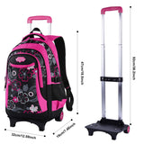 Rolling Backpack for Girls， Fanspack Wheeled Backpack for Girls Backpack with Wheels Rolling Backpack for School - backpacks4less.com