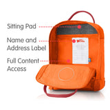 Fjallraven - Kanken Mini Classic Backpack for Everyday, Burnt Orange/Deep Red - backpacks4less.com