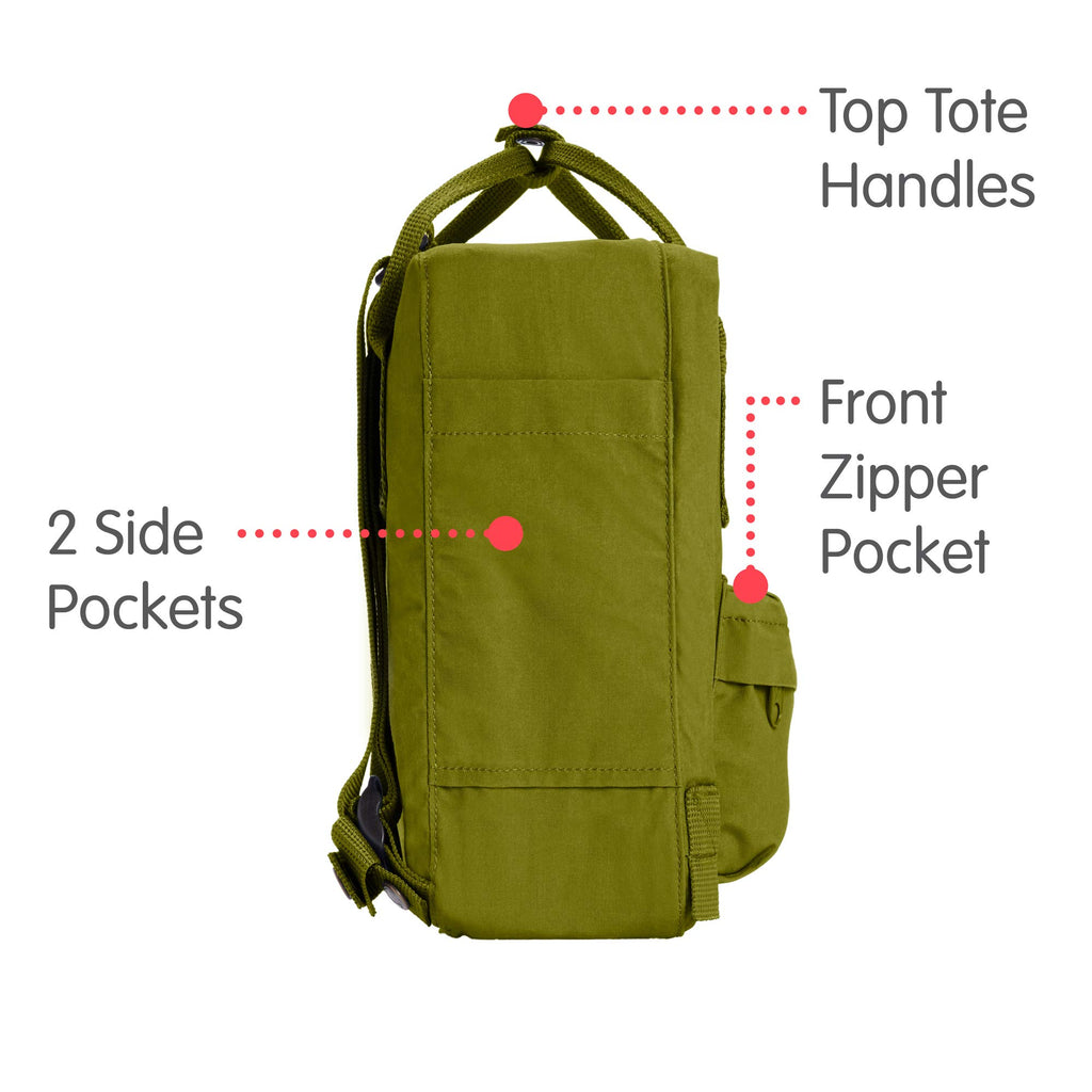 Fjallraven Kanken Mini Classic Backpack for Everyday Guacamole backpacks4less