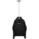 Kenneth Cole Reaction 17" Polyester Dual Compartment 4-Wheel Laptop Backpack, Black - backpacks4less.com