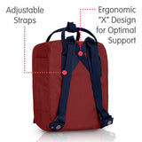 Fjallraven - Kanken Mini Classic Backpack for Everyday, Ox Red/Royal Blue - backpacks4less.com