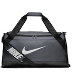 Nike Brasilia (Medium) Training Duffel Bag, Flint Grey/Black/White, One Size - backpacks4less.com
