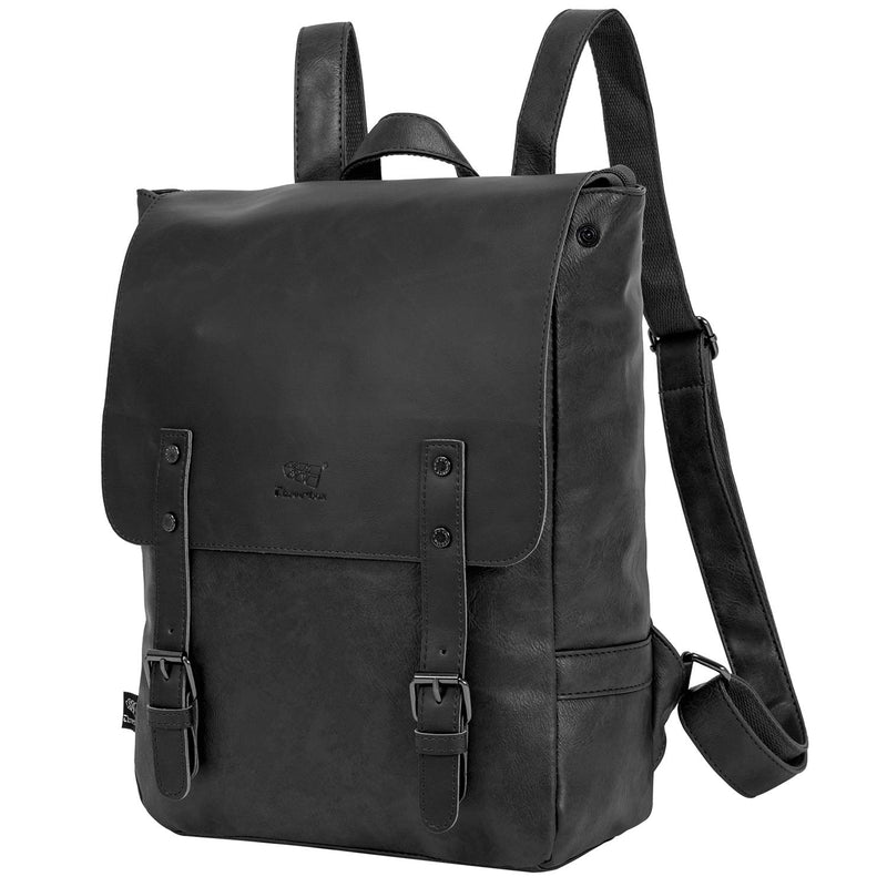 Leather Backpack for Women Men College Laptop Backpack Vintage Backpack Purse - backpacks4less.com