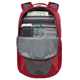 The North Face Jester Backpack, TNF Dark Grey Heather/Cardinal Red, One Size - backpacks4less.com