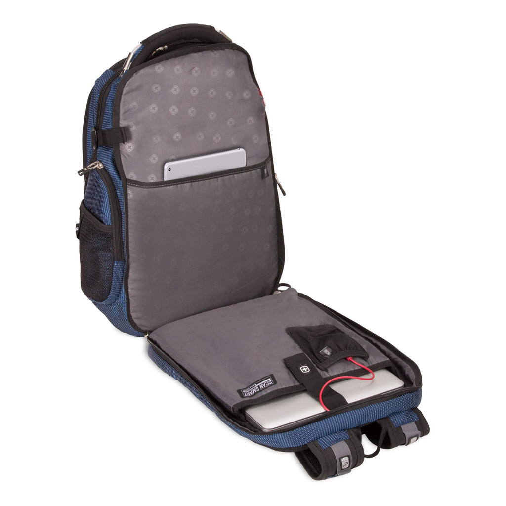SWISSGEAR 5358 Ultimate Protection USB TSA Friendly Scansmart Laptop Backpack and Cable Lock Bundle-Blue SWISSGEAR 5358 Ultimate Protection USB TSA Friendly Scansmart Laptop Backpack and Cable Lock Bundle-Blue