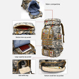WintMing 70L Large Camping Hiking Backpack Tactical Military Molle Rucksack for Trekking Traveling Oxford Waterproof Mountaineering Pack Large Daypack for Men (Black) - backpacks4less.com