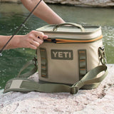 YETI Hopper Flip 8 Portable Cooler, Field Tan/Blaze Orange - backpacks4less.com