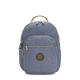 Kipling Seoul Large 15" Laptop Backpack Stone Blue Bl - backpacks4less.com