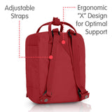 Fjallraven - Kanken Mini Classic Backpack for Everyday, Deep Red - backpacks4less.com