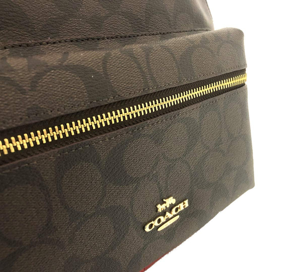 coach backpack with wallet COACH Signature Coated Canvas Medium Charlie Backpack Purse