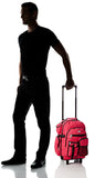 Everest Deluxe Wheeled Backpack, Hot Pink, One Size - backpacks4less.com