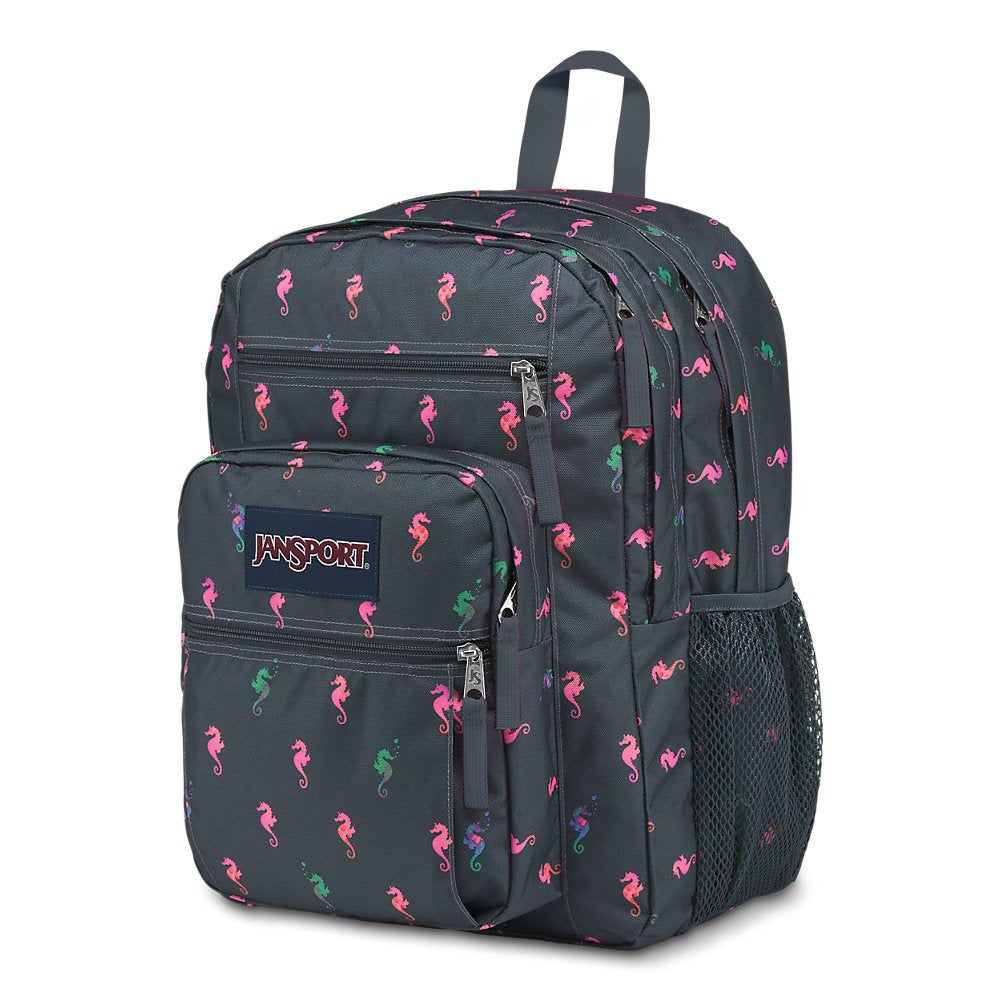 JanSport Big Student Backpack Dark Slate Seahorse Oversized