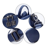 BOYATU Convertible Genuine Leather Backpack Purse for Women Fashion Travel Bag Blue-02 - backpacks4less.com