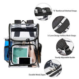 Heavy Duty Clear Backpack Security Transparent PVC Backpack for Work, Security Check - backpacks4less.com