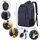 Large College Backpack,Durable Computer Backpack with USB Charging Port Fit 17 inch Notebook,Lightweight Carryon TSA Shoulder Backpack with Luggage Sleeve for Business Trip for Men and Women - backpacks4less.com