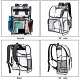 Heavy Duty Clear Backpack Security Transparent PVC Backpack for Work, Security Check - backpacks4less.com