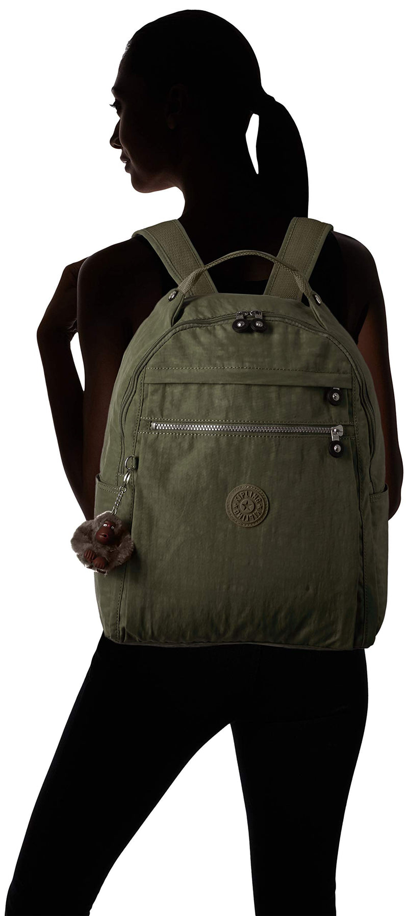 Kipling womens Micah Medium Laptop Backpack, Padded, Adjustable Backpack Straps, jaded green, One Size - backpacks4less.com